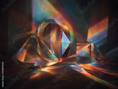 Prisms refract light into spectrum colors