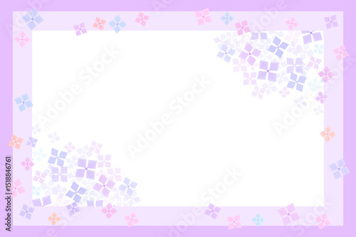 Wallpaper Mural 紫陽花の爽やかフレーム6 Torontodigital.ca