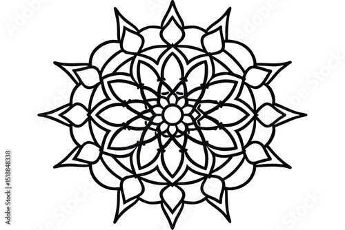 Eco friendly green mandala logo design