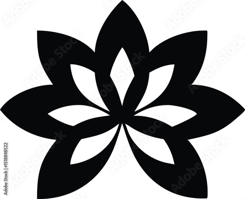 Abstract mandala flower logo for spa and wellness center