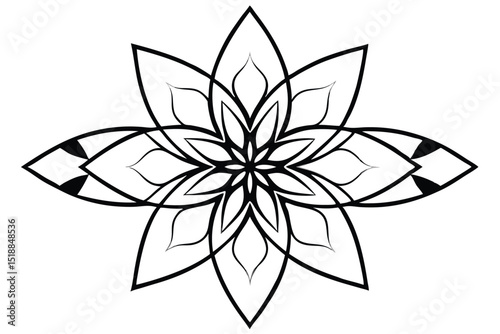Abstract mandala flower logo for spa and wellness center