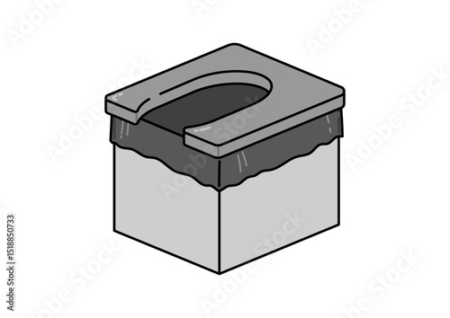 簡易トイレのイラスト