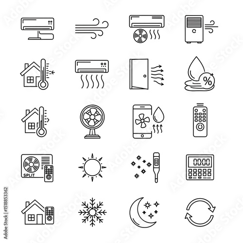 doodle business icons set