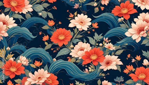 Seamless Japanese Pattern Wallpaper for Traditional and Modern Asian Inspired Designs