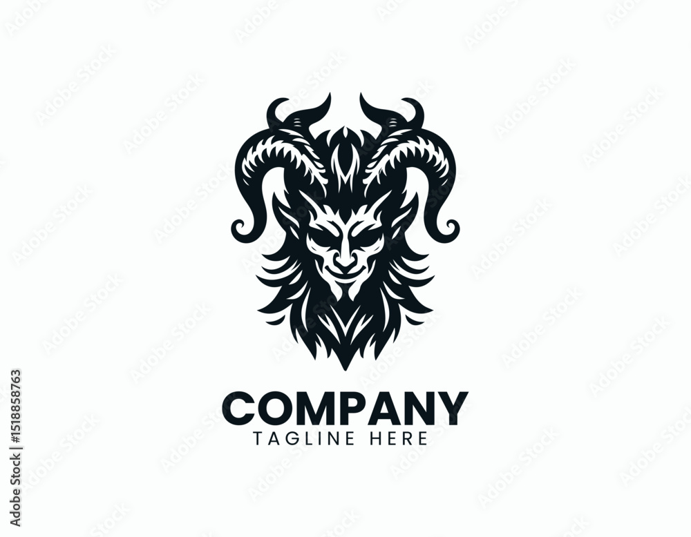 Mysterious Demon Boy Dark Charisma Gothic Illustration Vector Logo Design Mysterious Demon Boy Dark Charisma Gothic Illustration Vector Logo Design