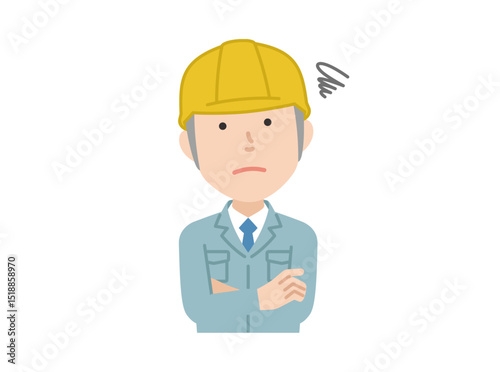 困る,男性作業員
