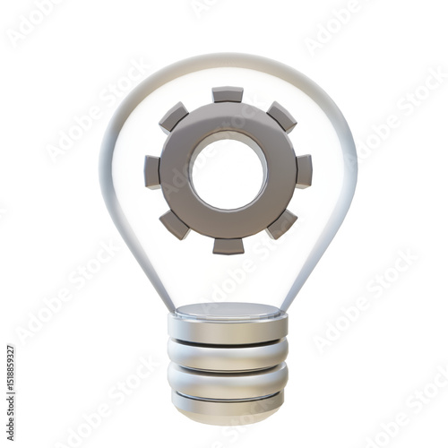 3d illustration of gear cogwheel solution idea for icons sign and symbols.3d render.