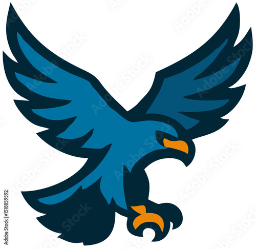 A sleek and minimalist representation of the Lang bird, designed with bold geometric shapes and clean lines for easy tracing and vector conversion. The simplified form captures the essence of the bird