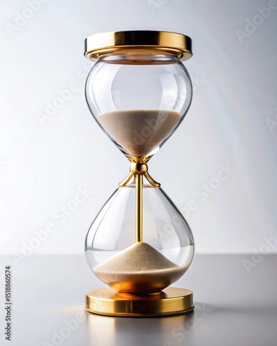 Time Management  Golden Hourglass Symbolising the Passage of Time and Efficiency