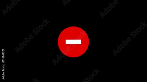 animation concept depicts a bold red prohibition or 
