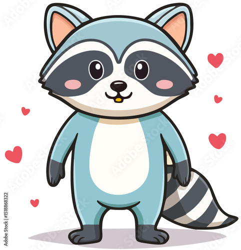 Friendly Raccoon Illustration