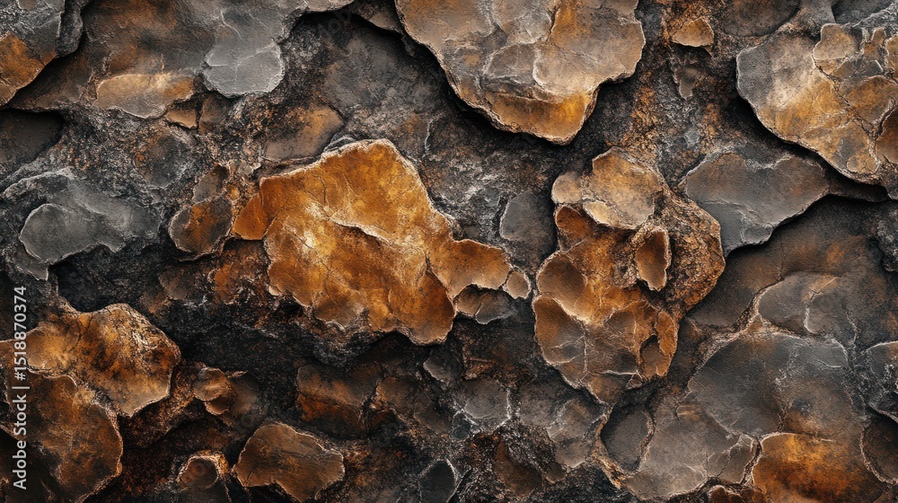 Fototapeta premium Abstract Rock Formation: A Symphony of Brown and Gray Hues