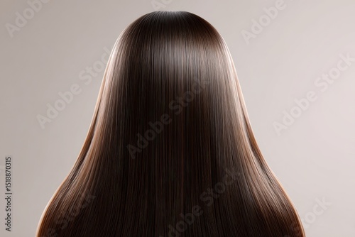 Healthy, lustrous brown hair flowing smoothly.