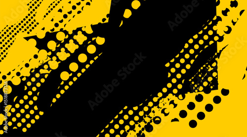 Abstract yellow and black halftone pattern - great for design inspiration
