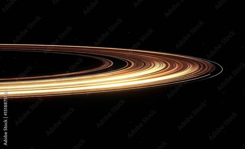 Fototapeta premium Radiant Spiral Rings in Space