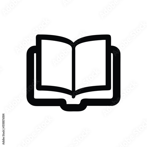 open book on white background