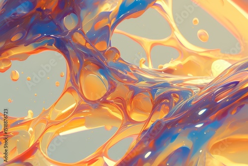 Warm liquid abstract background with smooth patterns