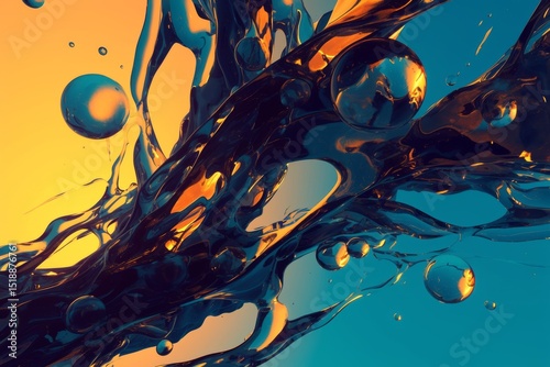 Abstract liquid background with gentle texture effect