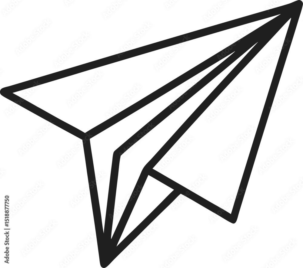Paper Airplane Line Icon Design Paper Airplane Line Icon Design