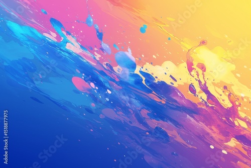 Dynamic abstract fluid design with bold texture