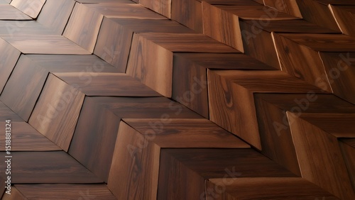 Dark Wood Panel Texture Background – Classic Square Parquet Pattern in Rich Brown Tones for Flooring, Wall Design, Interior Decor, and Digital Backdrop Use. photo