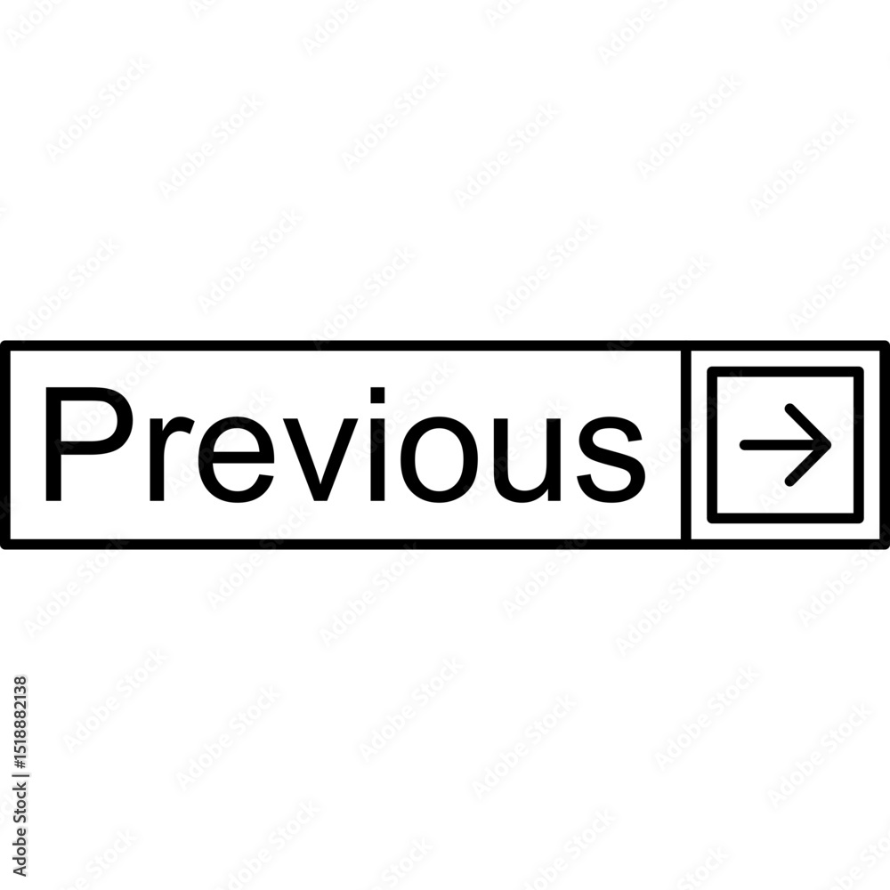 Fototapeta premium Previous Vector Icon
