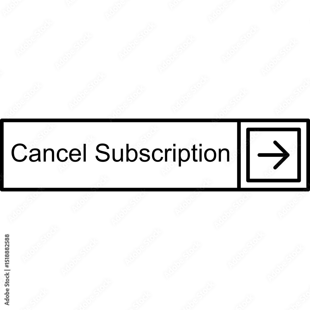 Cancel Subscription Vector Icon Cancel Subscription Vector Icon