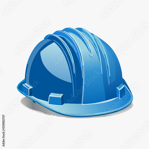 Blue Hard Hat Safety Equipment for Construction and Industrial Workers
