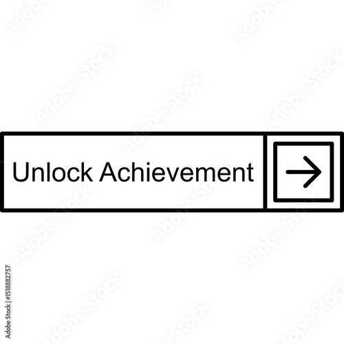 Unlock Achievement Vector Icon