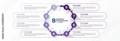 8 infographic, Template for presentation.