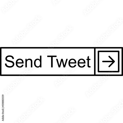 Send Tweet Vector Icon