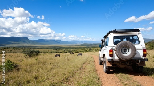Safari Adventure: 4x4 in African Landscape