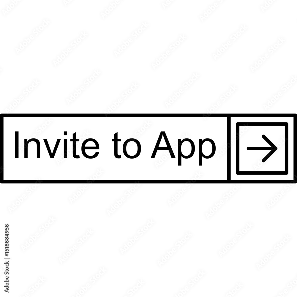 Fototapeta premium Invite to App Vector Icon