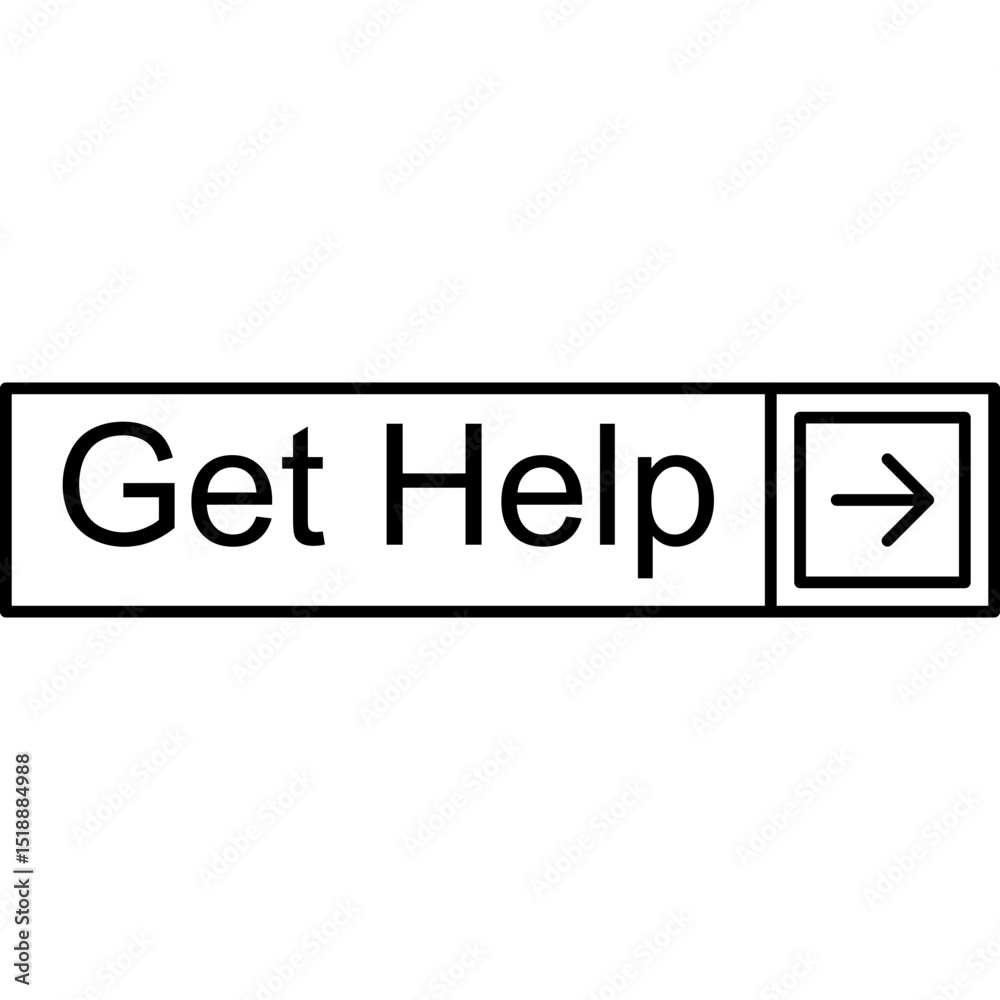 Fototapeta premium Get Help Vector Icon