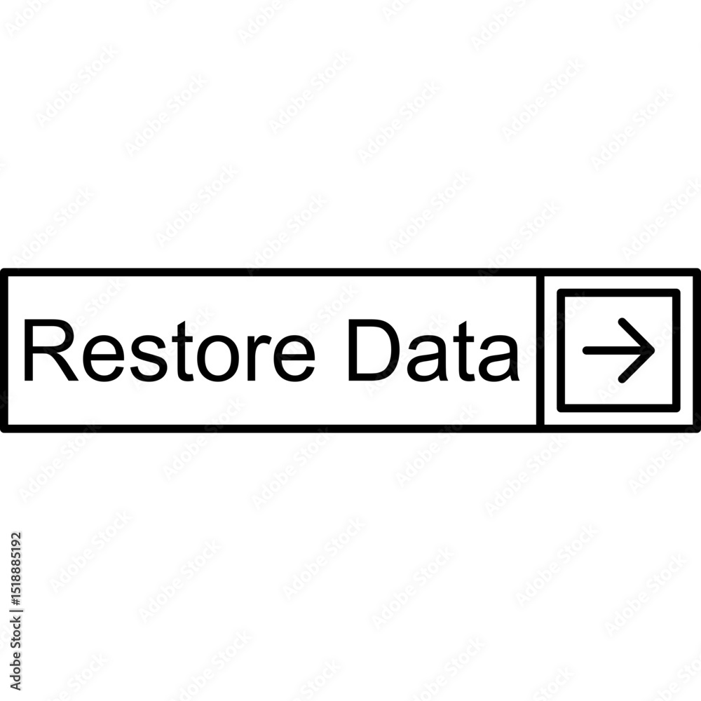 Fototapeta premium Restore Data Vector Icon
