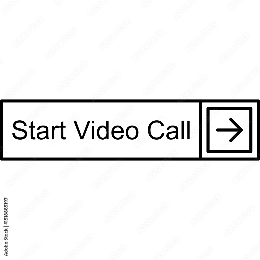 Fototapeta premium Start Video Call Vector Icon