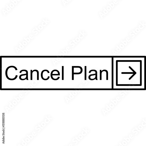 Cancel Plan Vector Icon