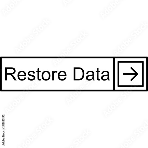 Restore Data Vector Icon