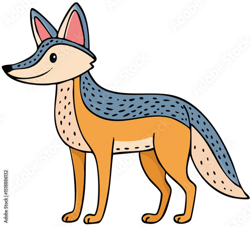 Cute Wild Dog Drawing
