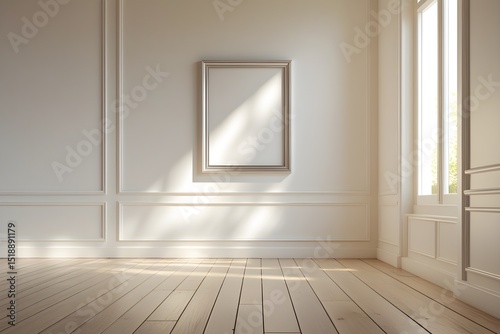 Minimal Wall Frame Mockup in Scandinavian Room