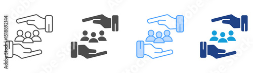 Retention Icon Set Multiple Style Collection