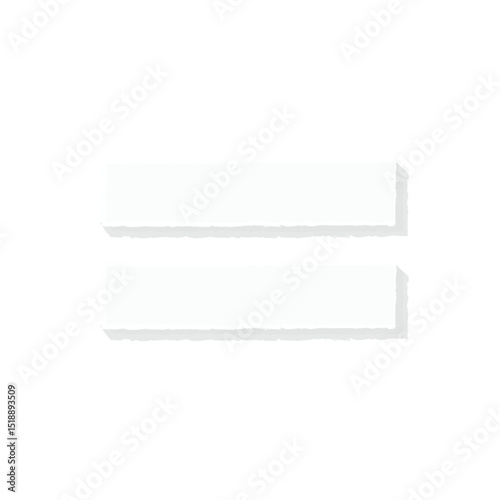 White equal sign symbol