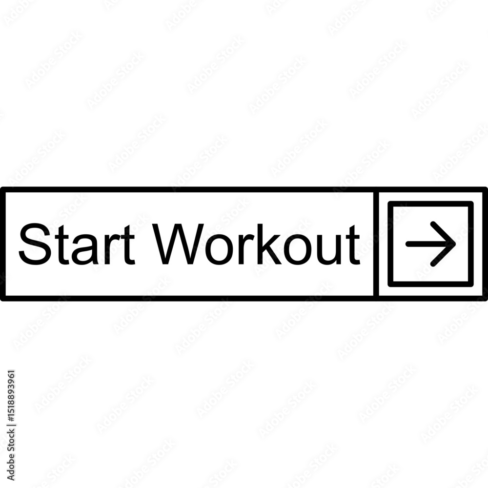 Obraz premium Start Workout Vector Icon