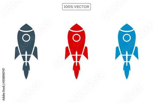 Startup icon symbol collection on transparant  background. stock