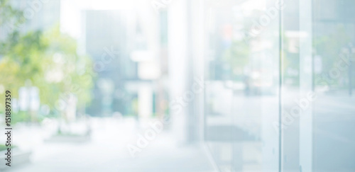 Blurred abstract glass wall from building
