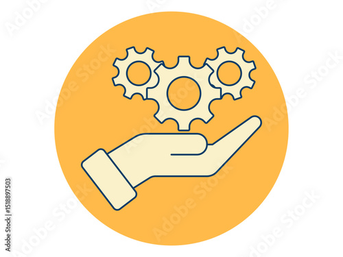 Operation icon. Logistics icon. Solid vector icon. Simple flat icon.