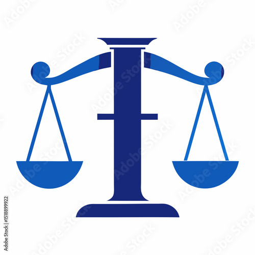 blue scales of justice