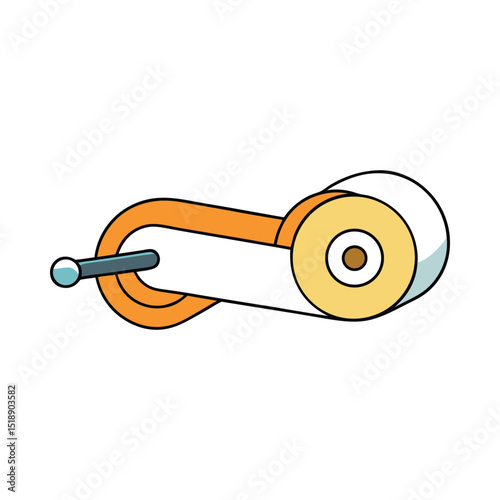 Cartoon illustration of a tape dispenser
