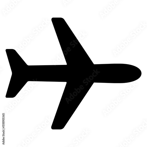 Airplane symbol icon black_1