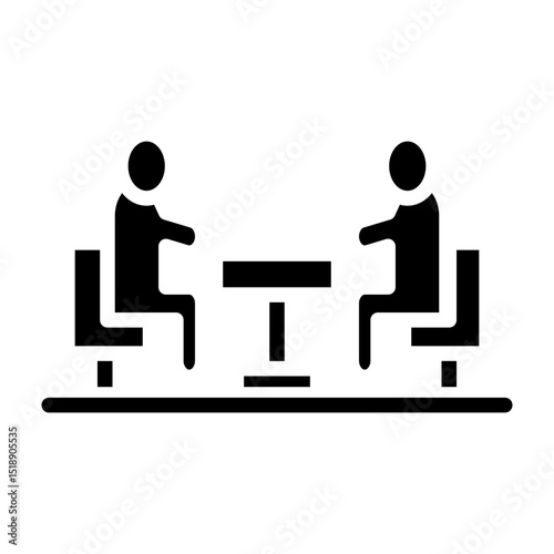 Career Counselling Vector Glyph Icon Design